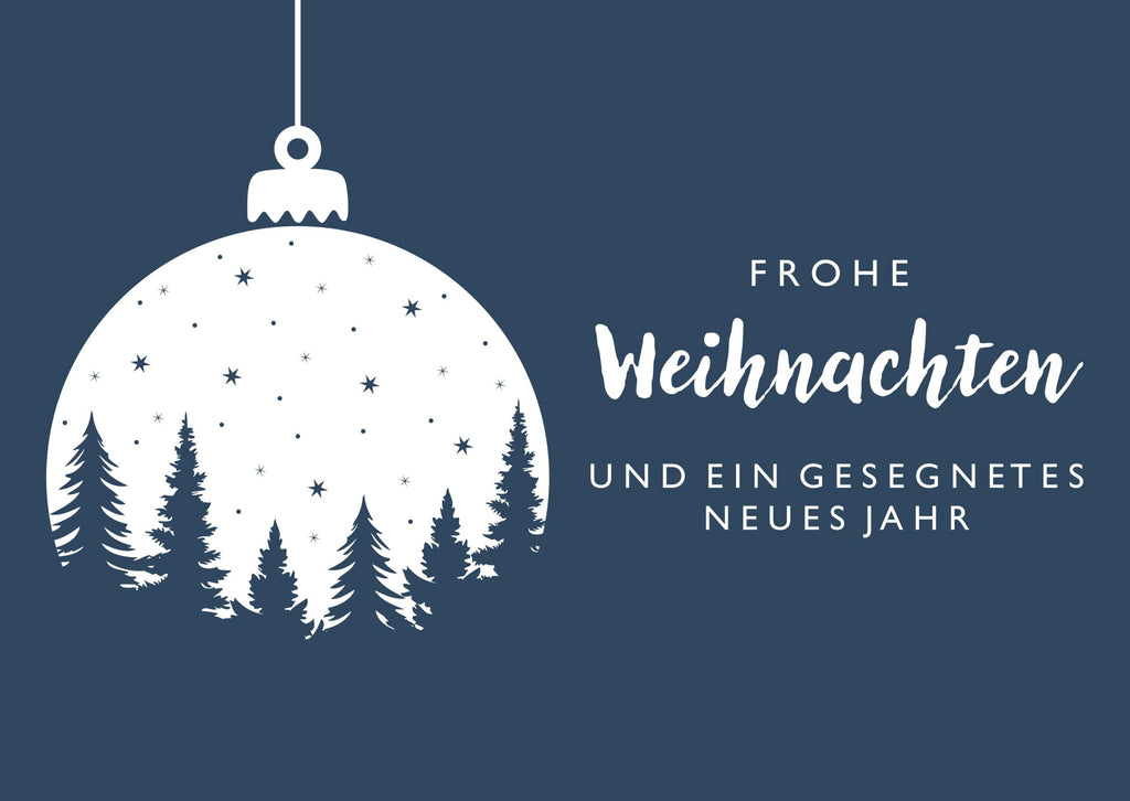 Postkarte Frohe Weihnachten Kugel