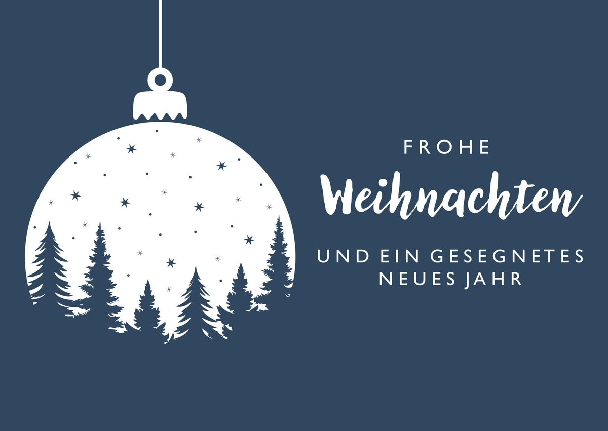 Postkarte Frohe Weihnachten Kugel