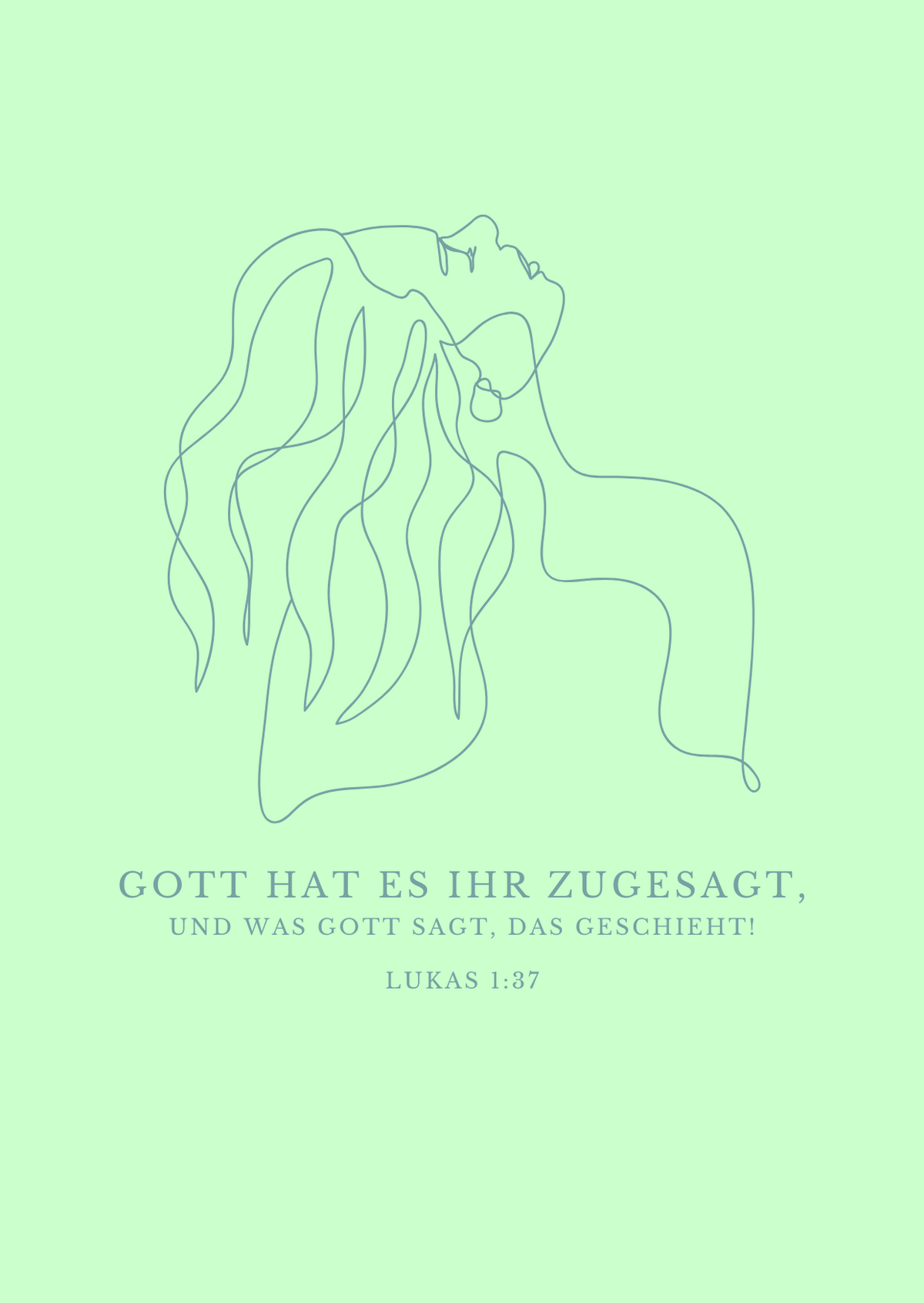 Postkarte Woman