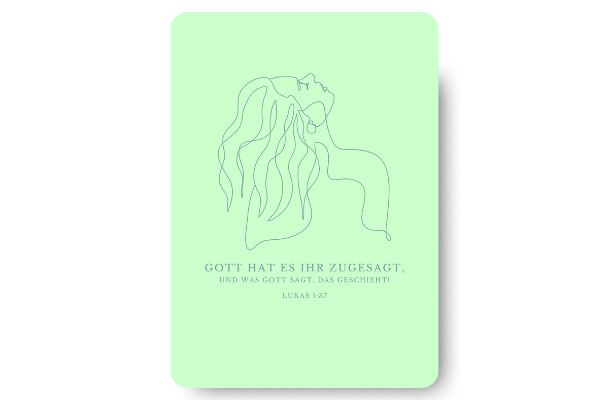 Postkarte Woman