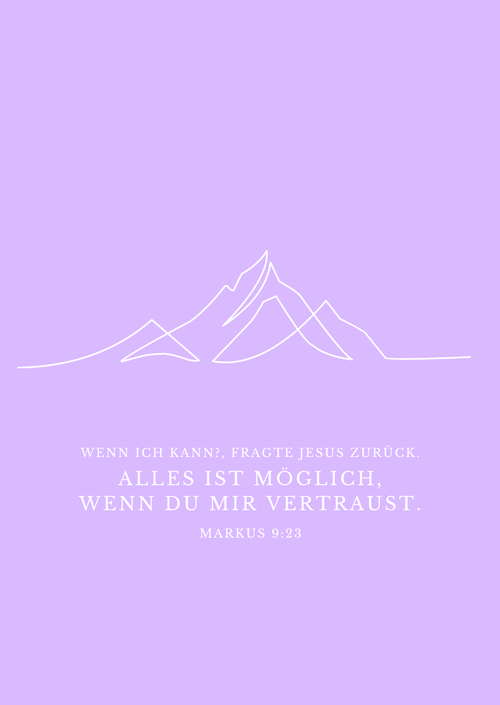 A4 Poster "Mountain" im Bilderrahmen