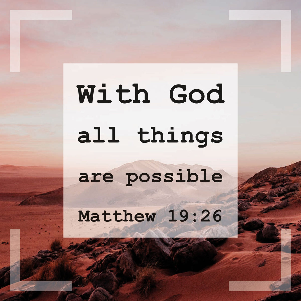 Postkarte - With God all things...
