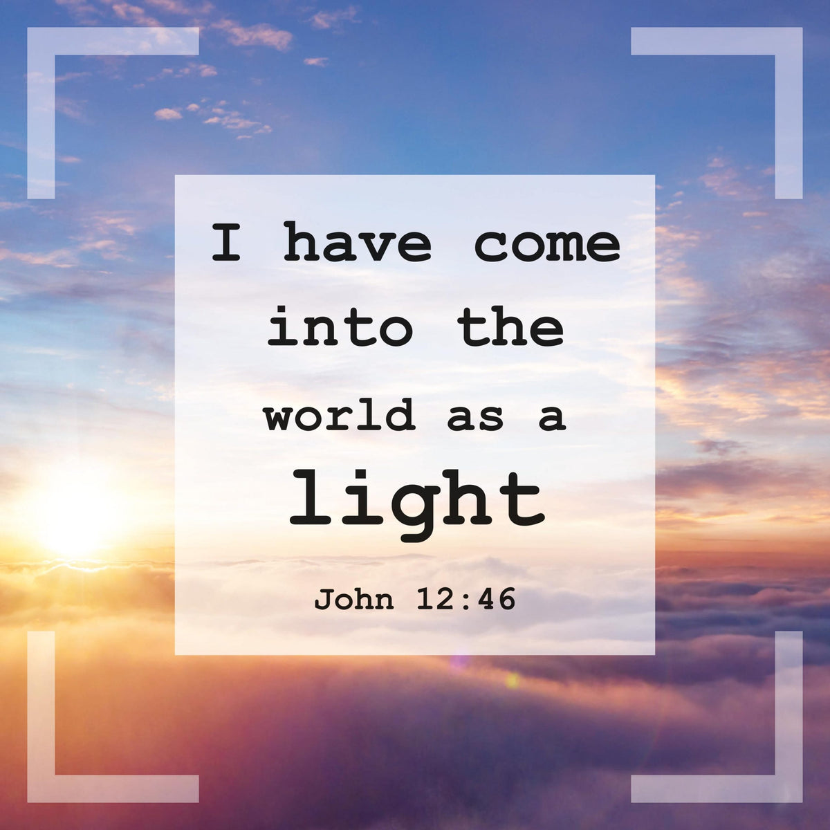 Postkarte - I have come into the world as a light