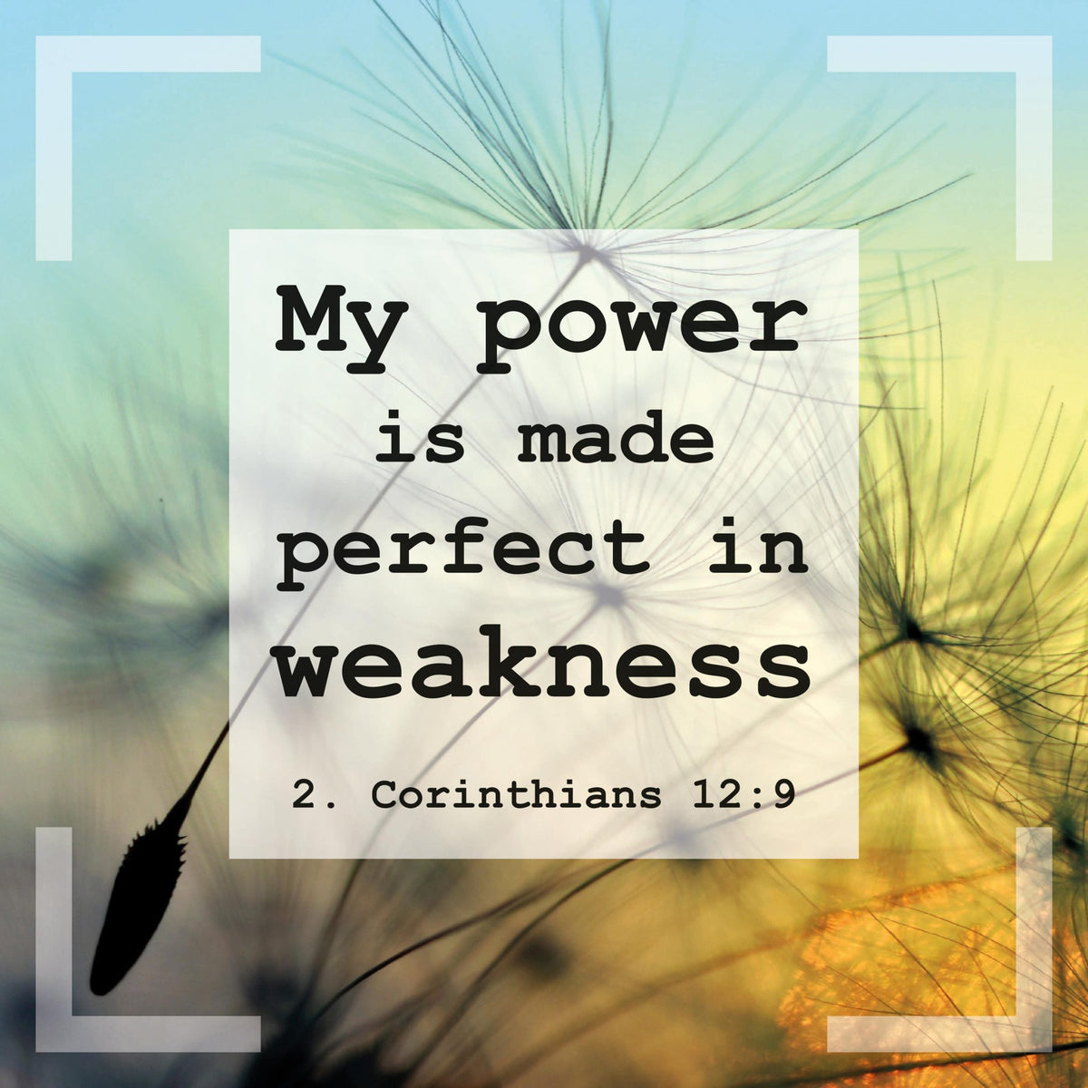 Postkarte - My power is made perfect in weakness