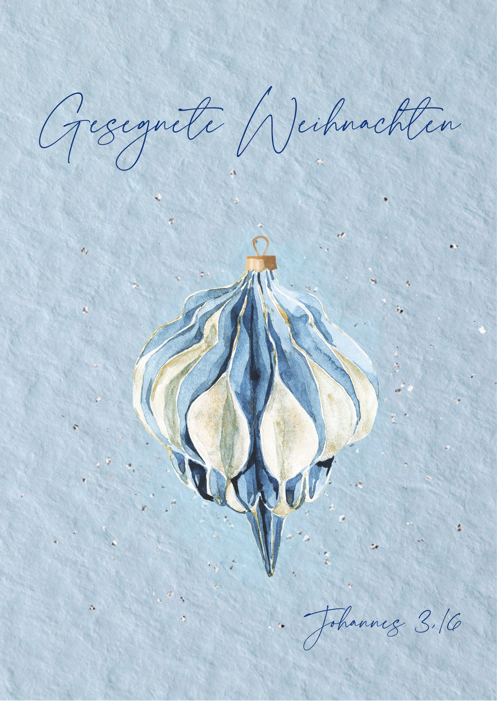 Postkarte Weihnachten Kugel
