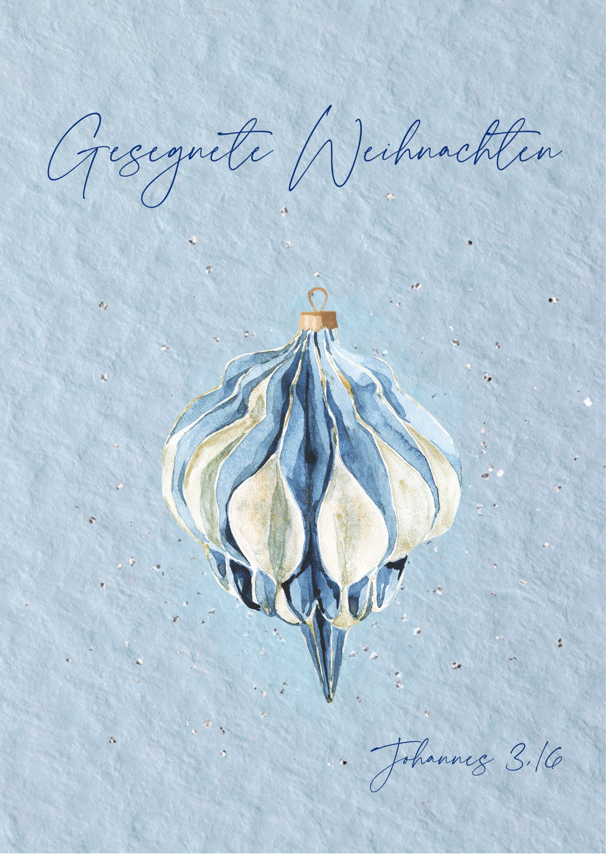 Postkarte Weihnachten Kugel