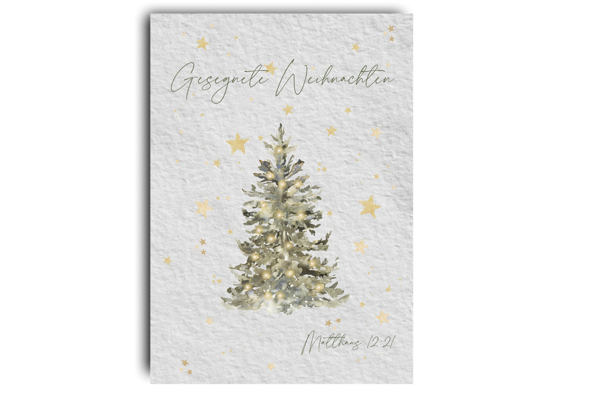 Postkarte Weihnachten Baum