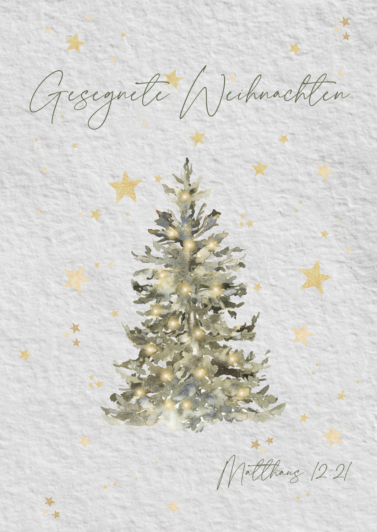 Postkarte Weihnachten Baum