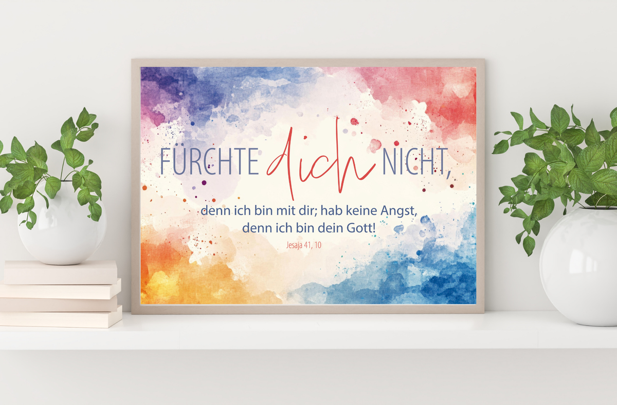 A3 Poster laminiert Jahreslosung 2027 Bunte Farben