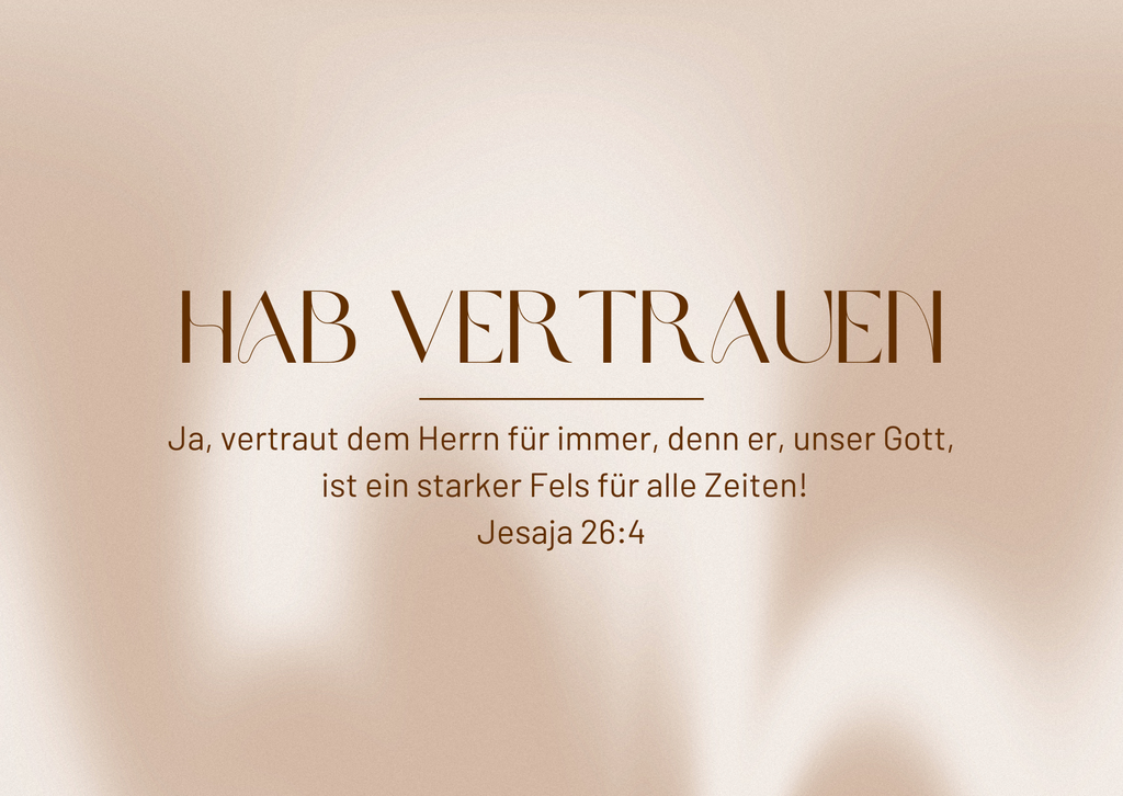 Postkarte Hab Vertrauen