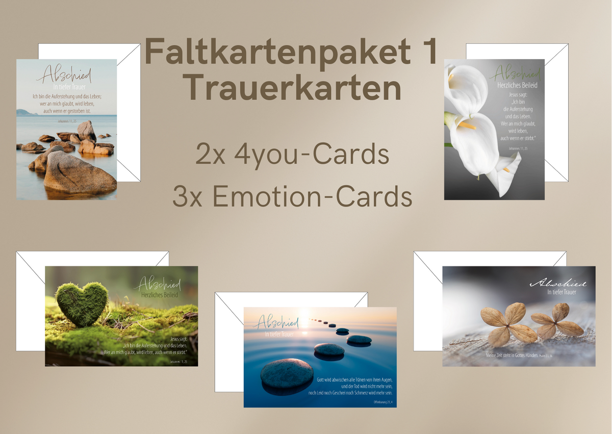 Faltkarten "Trauer" Paket 1