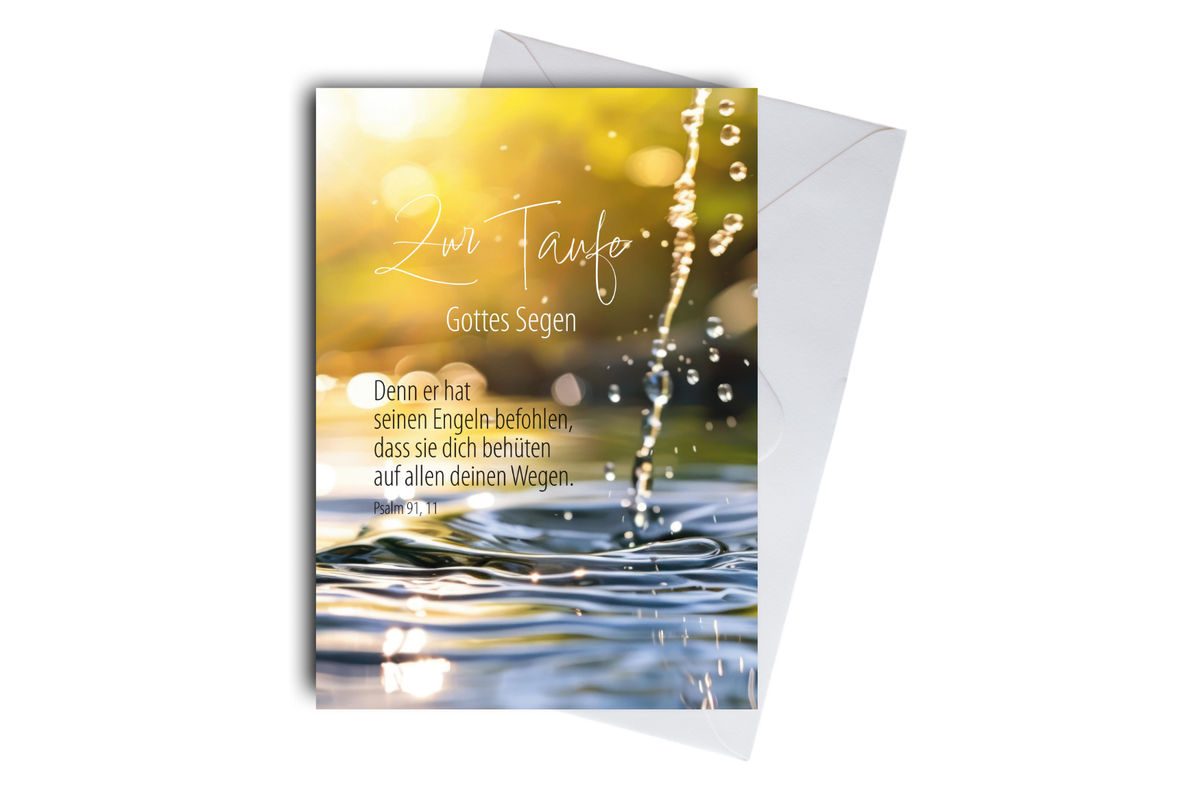 Faltkarte Taufe Wasser