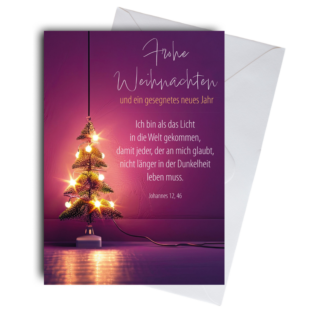 Faltkarte Weihnachten Lichterbaum