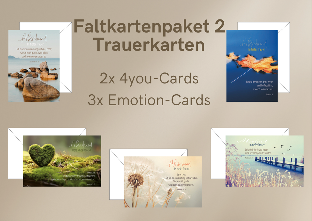 Faltkarten "Trauer" Paket 2