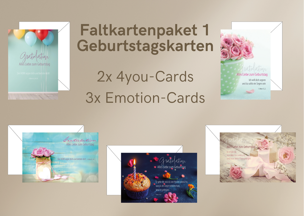 Faltkarten "Geburtstag" Paket 1