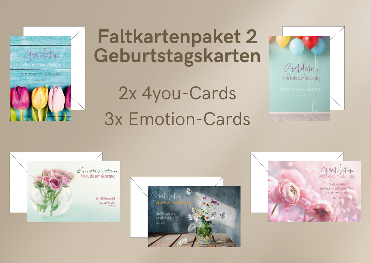 Faltkarten "Geburtstag" Paket 2