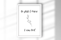 A4 Poster "Be still & know I am God" im Bilderrahmen
