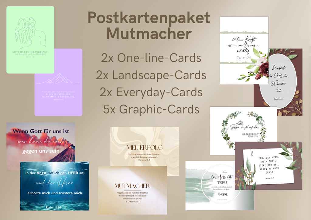 Postkarten "Mutmacher" Paket 1
