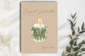 Postkarte Weihnachten Kerze