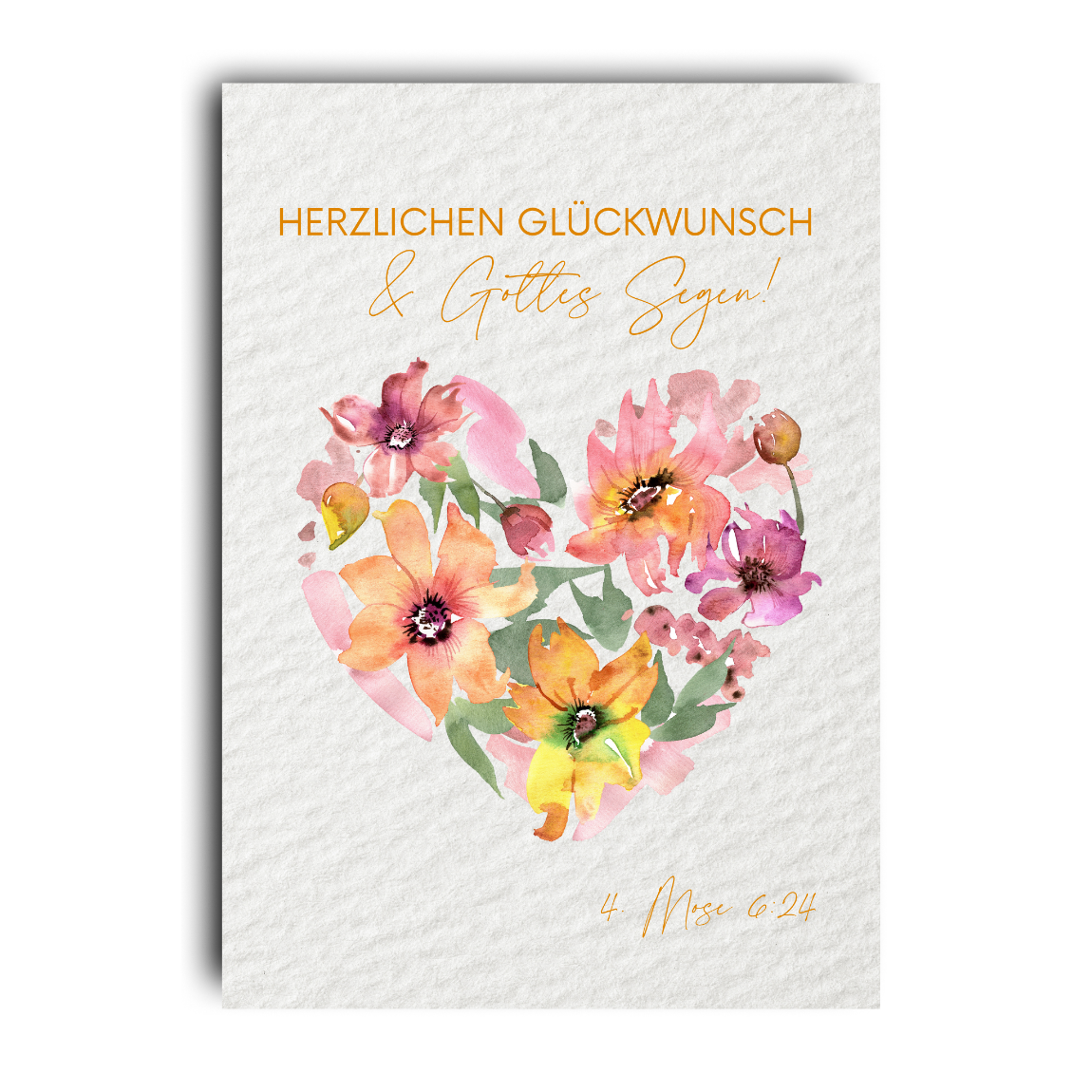 Postkarte Aquarell Herz