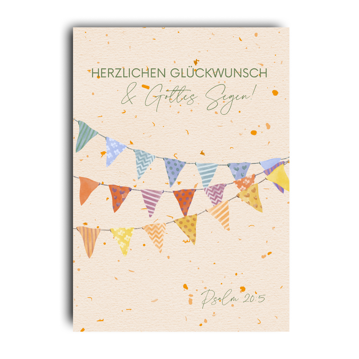 Postkarte Aquarell Girlande