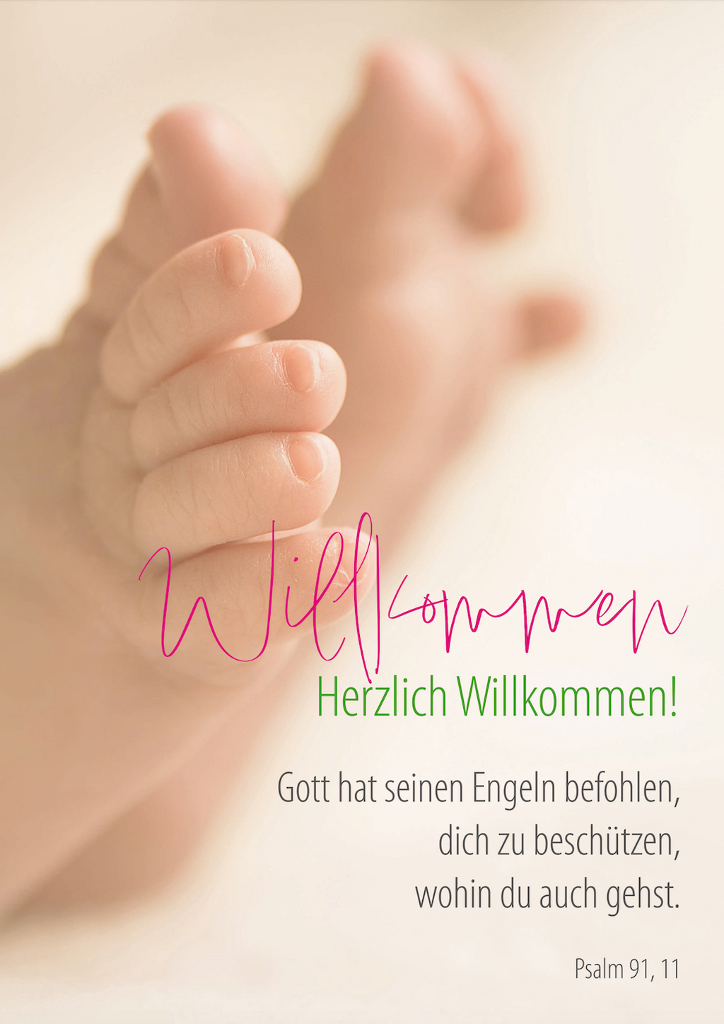 Faltkarte - Willkommen