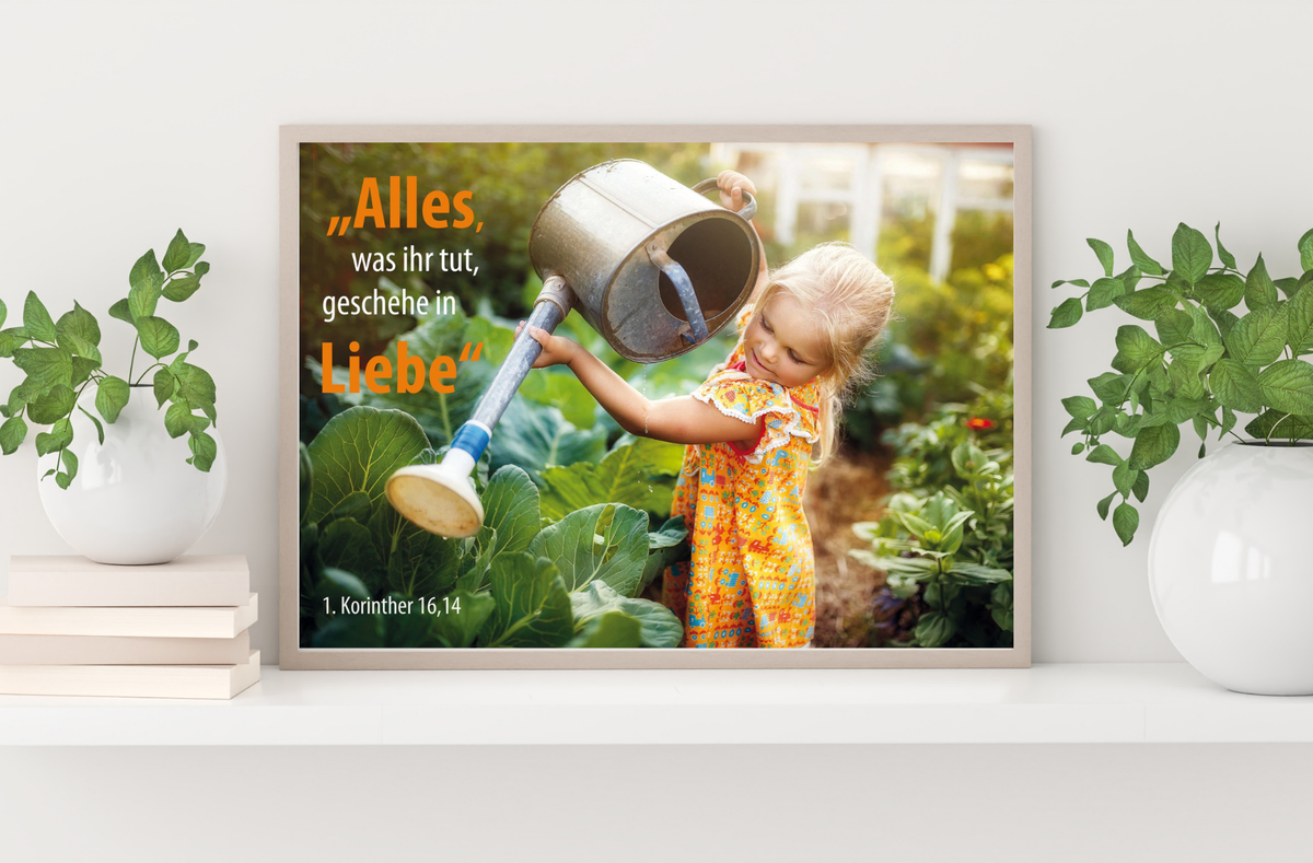 Poster A3 Jahreslosung 2024, Motiv "Gießkanne"