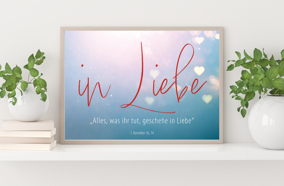 Poster A3 Jahreslosung 2024, Motiv "In Liebe"