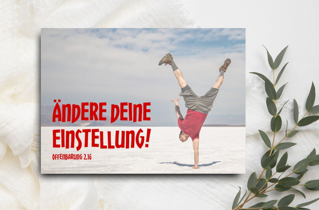 Postkarte Ändere deine Einstellung