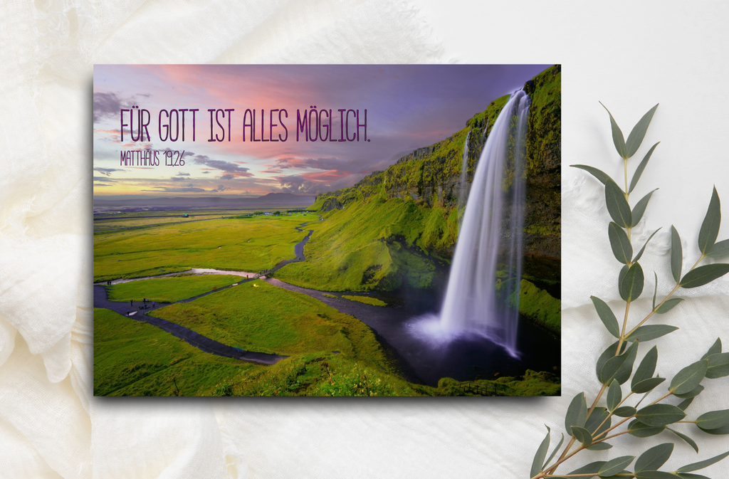 Postkarte  Für Gott ist alles möglich