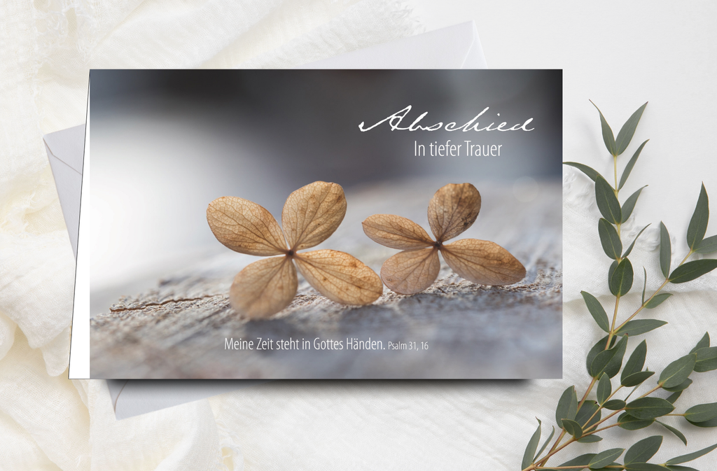 Faltkarte Abschied