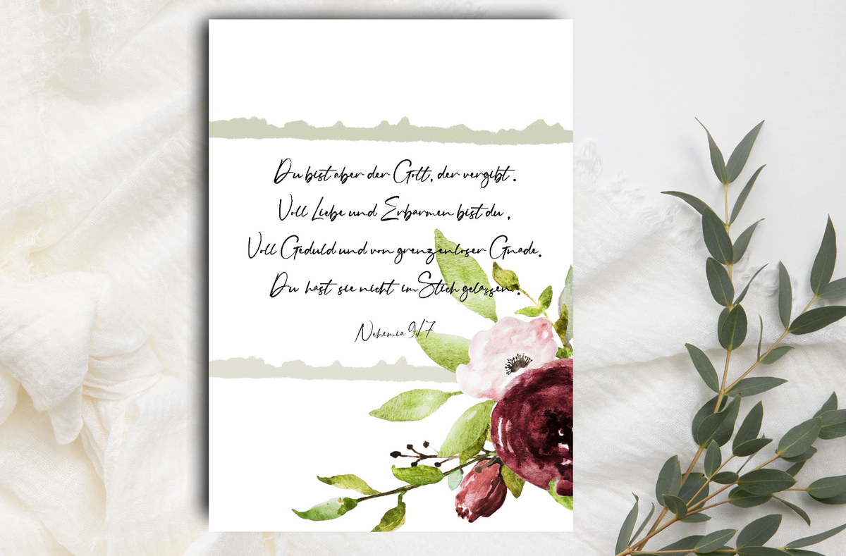 Postkarte Du bist aber der Gott