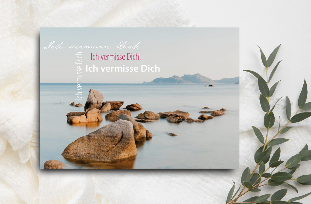 Postkarte Ich vermisse Dich