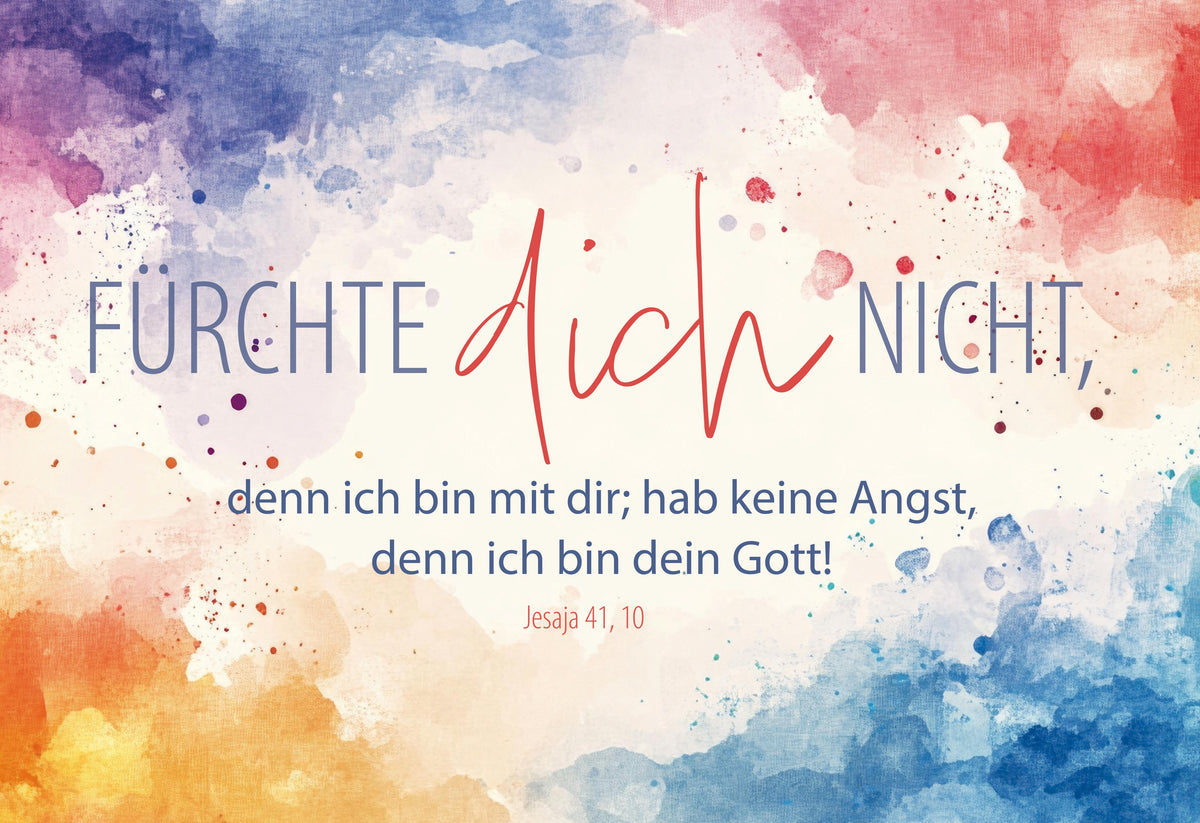 A3 Poster laminiert Jahreslosung 2027 Bunte Farben