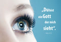Postkarten Jahreslosung 2023 "Du bist ein Gott der mich sieht" Motiv "Auge"