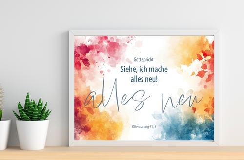 A3 Poster Jahreslosung 2026 Bunte Farben