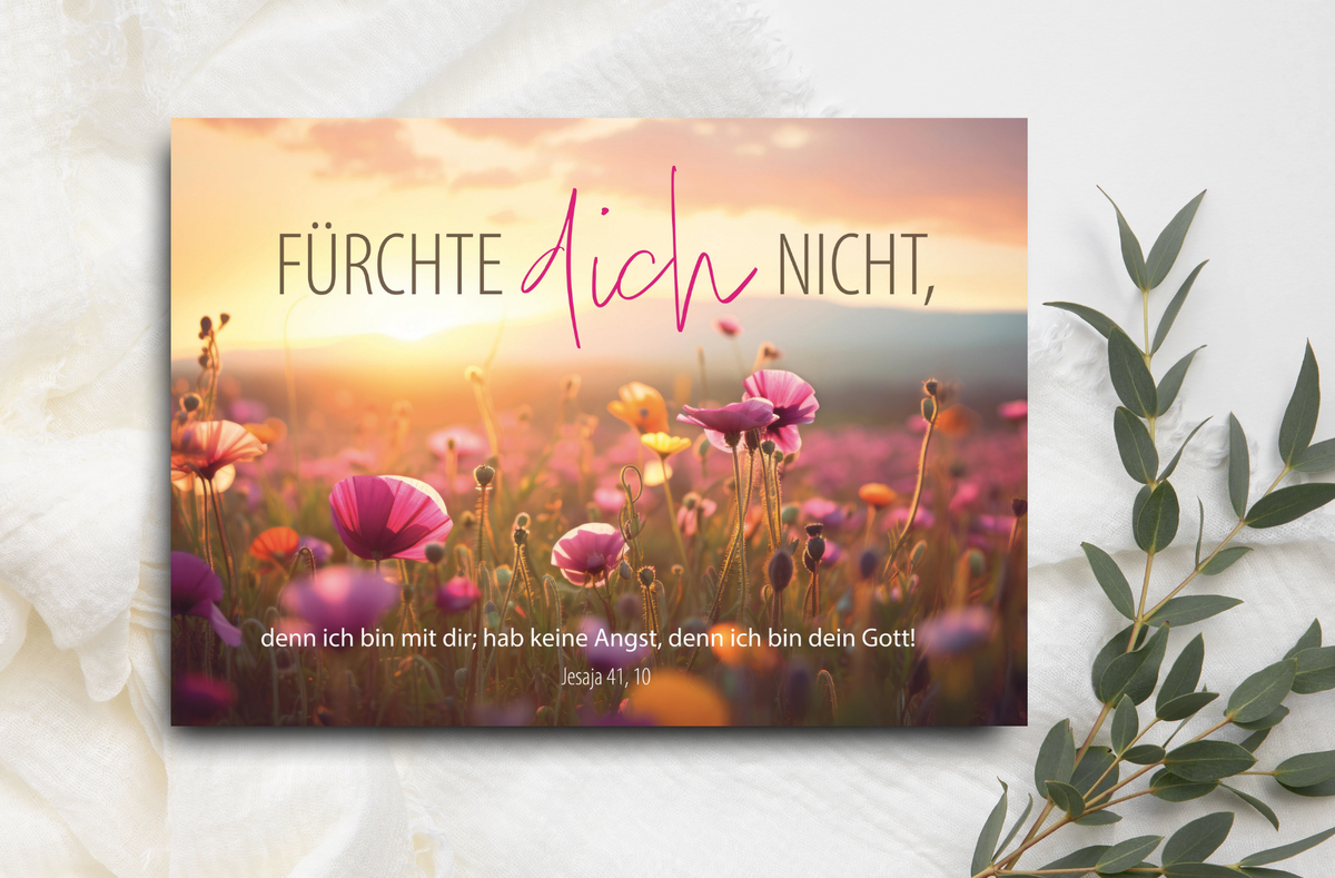 Postkarten Set Jahreslosung 2027 Blumen 10 Stück