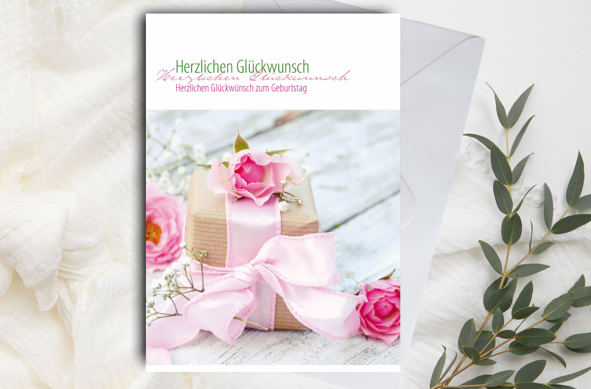 Faltkarte Herzlichen Glückwunsch