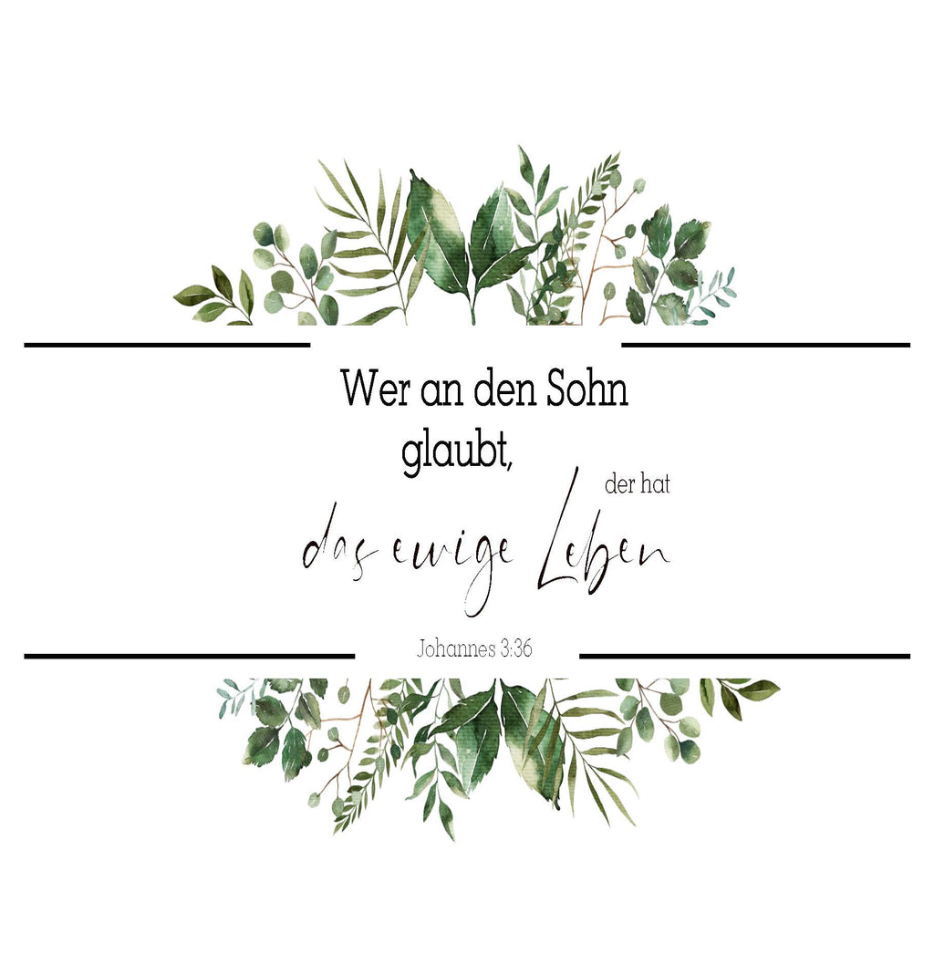 Postkarte  Wer an den Sohn glaubt
