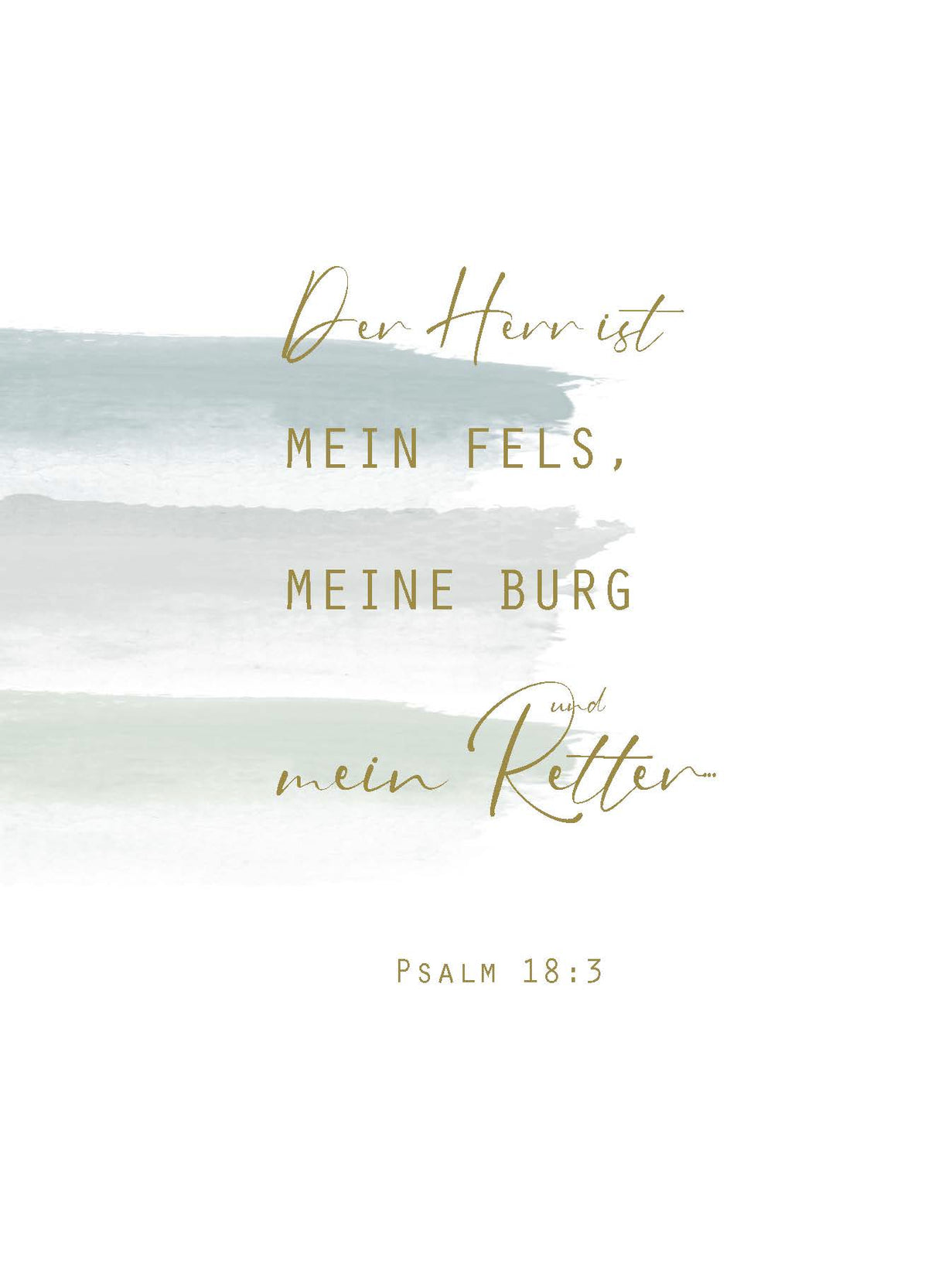 Postkarte  Der Herr ist mein Fels