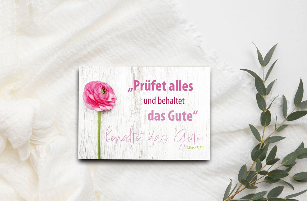 Postkarten Set 10x Jahreslosung 2025 Blume