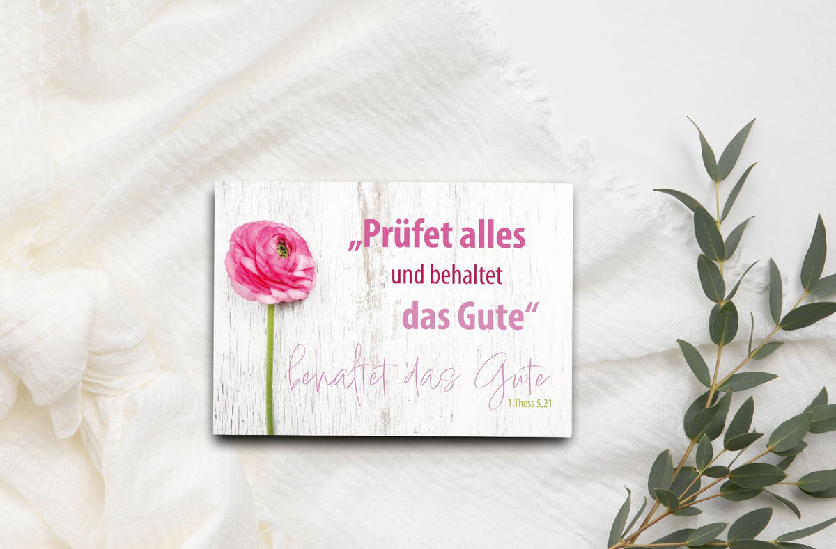 Postkarten Set 10x Jahreslosung 2025 Blume
