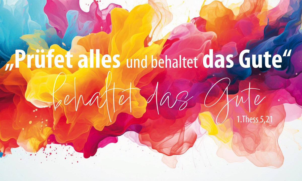 Faltkarte mit Umschlag Jahreslosung 2025 Bunte Farben