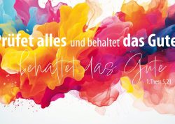 Poster A3 laminiert Jahreslosung 2025 Motiv Bunte Farben