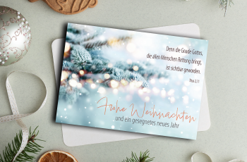 Faltkarte zu Weihnachten Tanne 4youmedia Verlag