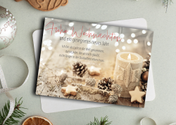 Faltkarte zu Weihnachten beige Kerze 4youmedia Verlag